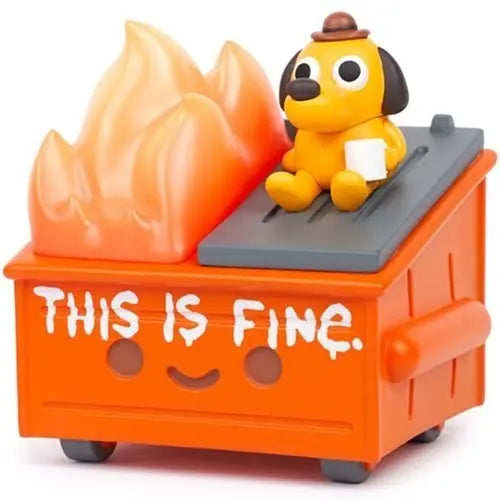 Dumpster Fire - Vinyl Figure- This is Fine Edition - by 100% Soft