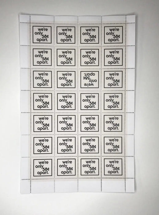 We're Only 58¢ Apart Bilingual Poster Stamps The Portland Stamp Company